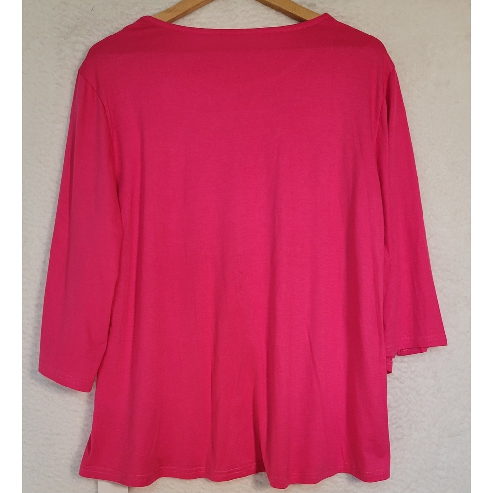 Luyaa Pink Women's Top‎ Size 2XL XXL NEW NWT Shirt 3/4 Sleeve 0973